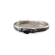 vintage thai silver open bracelet, view 5 - MRSLM