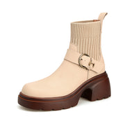 women's genuine leather ankle boots, view 3 - MRSLM