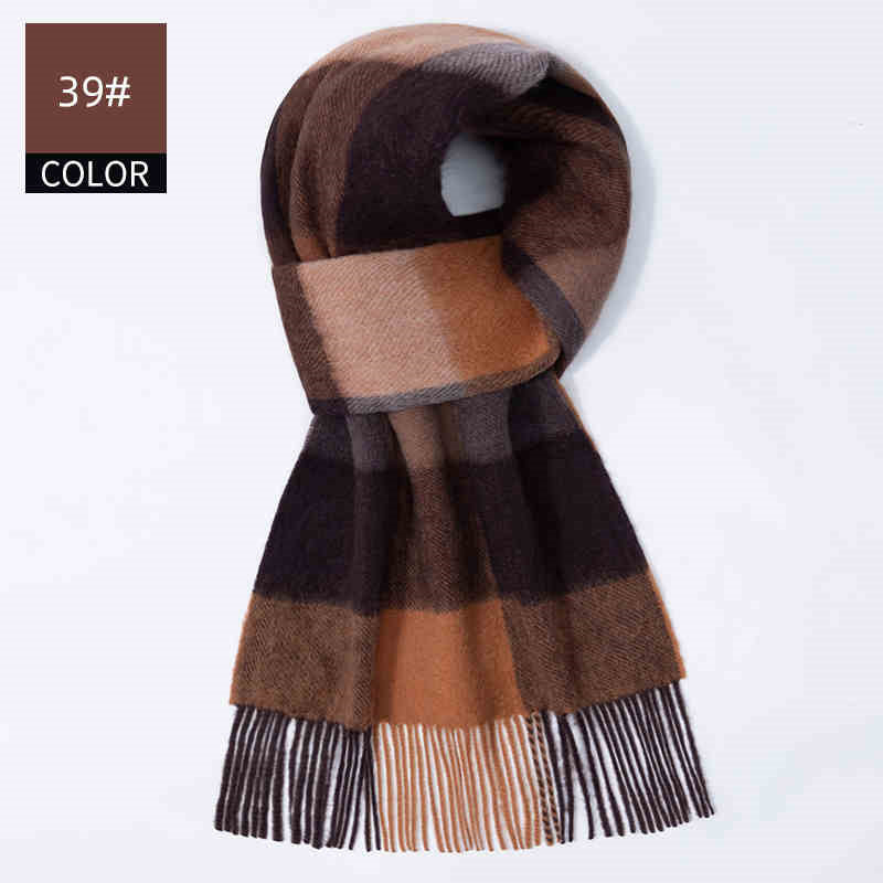 Men's plaid wool scarf - MRSLM
