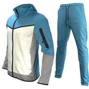 men's hooded coat and trousers sports set, view 5 - MRSLM