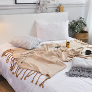 Wave stripe knit throw blanket, view 7 - MRSLM