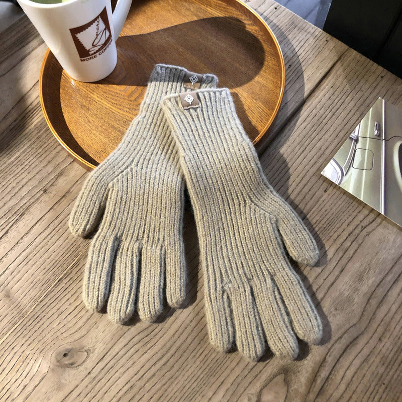 winter knitted wool gloves, view 9 - MRSLM