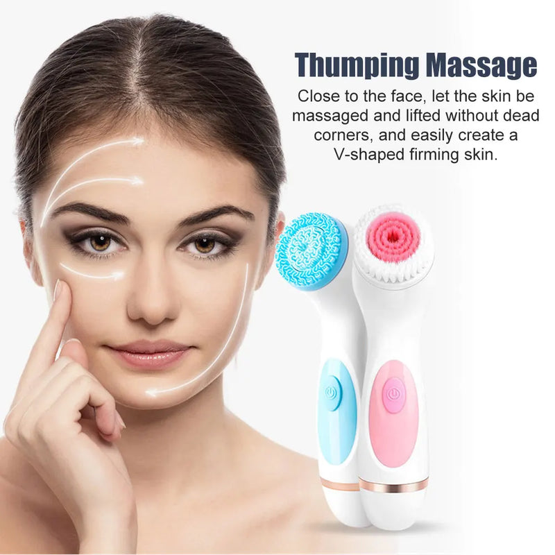 3-in-1 ultrasonic facial cleansing brush, view 7 - MRSLM