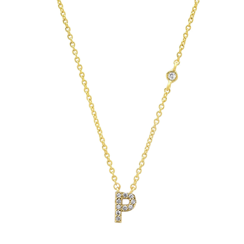 letter pendant necklace, view 14 - MRSLM