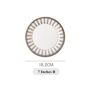 nordic bone china plate set, view 2 - MRSLM