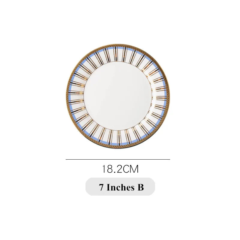 nordic bone china plate set, view 2 - MRSLM