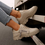Side-zipper lace-up sneakers, view 5 - MRSLM