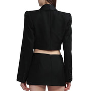 shawl collar blazer and skirt set, view 5 - MRSLM