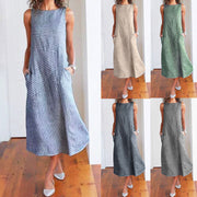 casual striped sleeveless maxi dress - MRSLM
