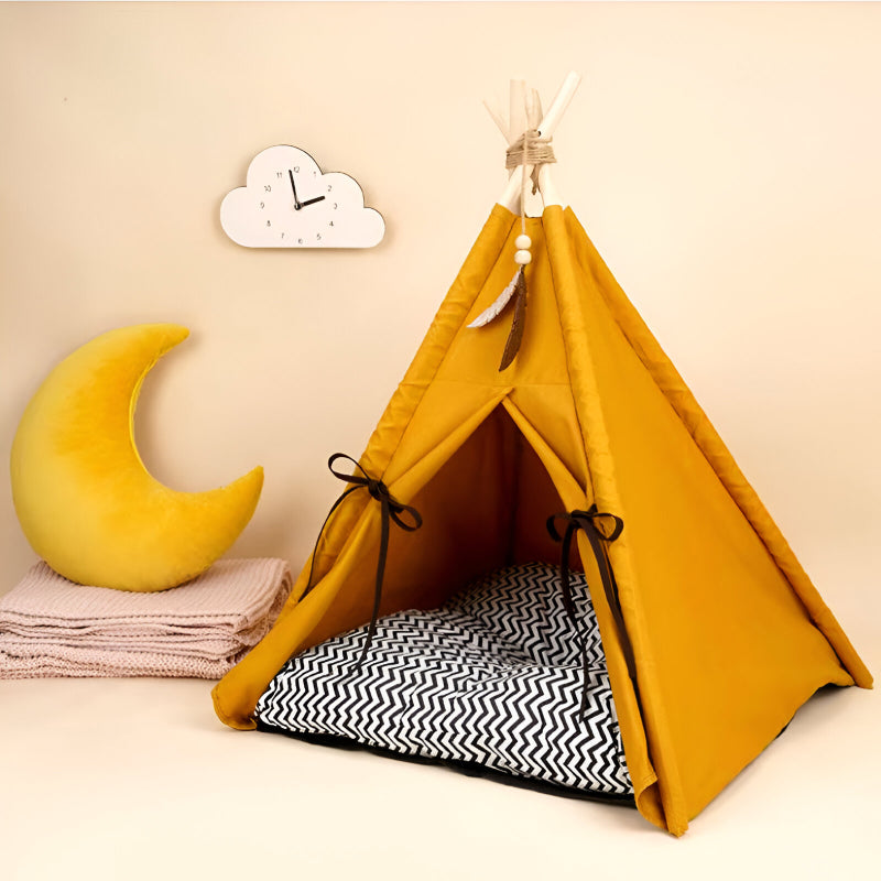 sunset yellow cat tent, view 6 - MRSLM