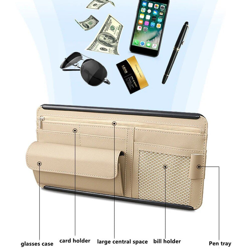 5-in-1 car sun visor organizer, view 12 - MRSLM