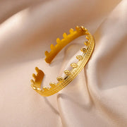 gold vintage cuff bracelet, view 7 - MRSLM
