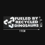 Recycled dinosaurs vinyl car decal, view 2 - MRSLM