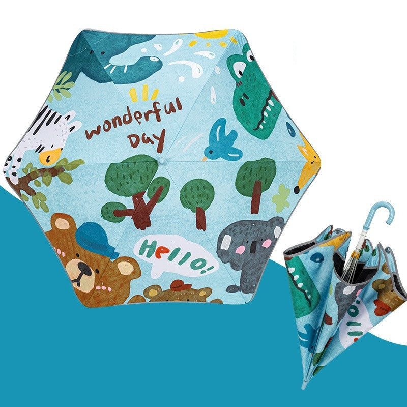 cartoon UV umbrella for kids, view 7 - MRSLM