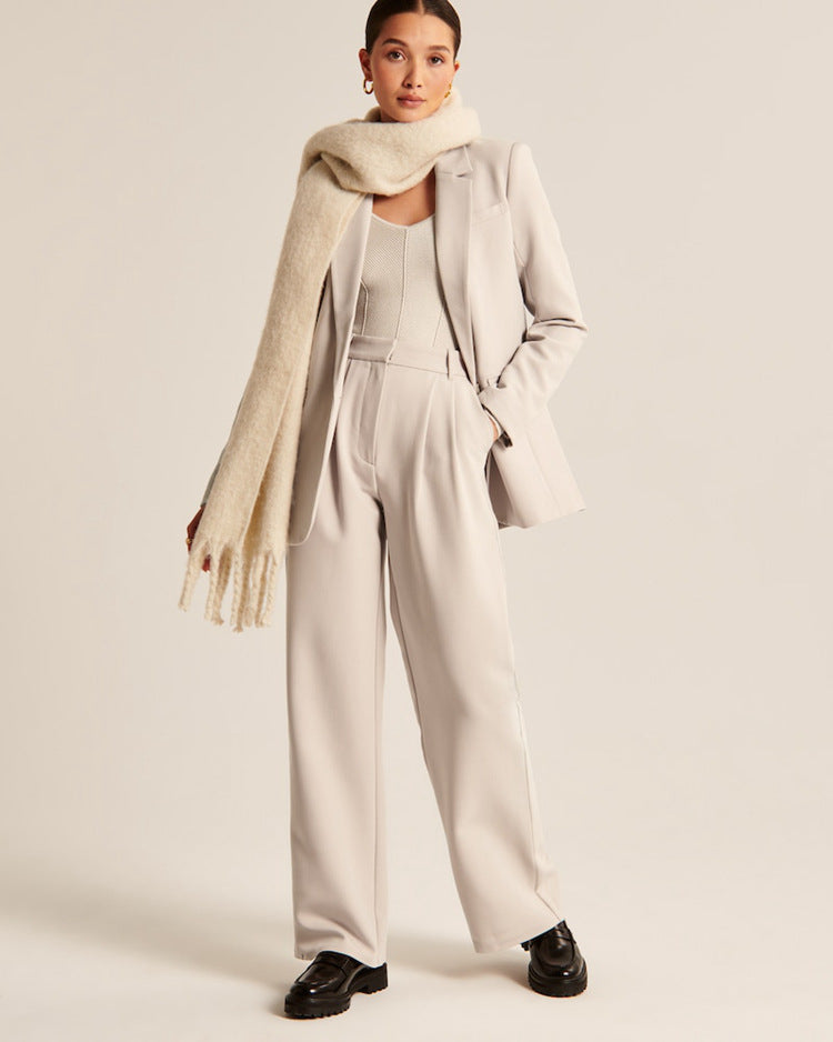 Women's high waist wide leg trousers, view 2 - MRSLM