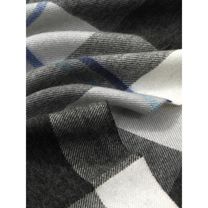 elegant plaid wool shawl, view 11 - MRSLM