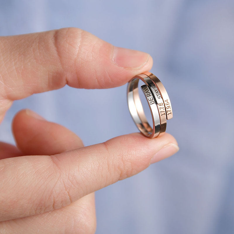 glossy plain steel ring, view 9 - MRSLM
