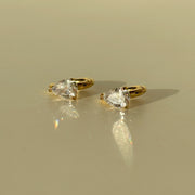 mini pear zircon titanium steel stud earrings, view 4 - MRSLM
