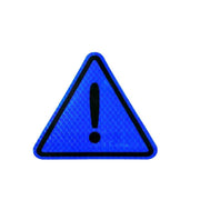 reflective safety triangle decal, view 6 - MRSLM