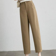 brown cropped harem pants for women - MRSLM