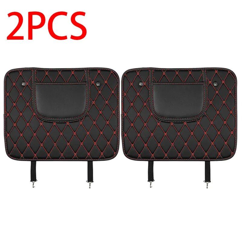 PU leather car seat back protector, view 2 - MRSLM