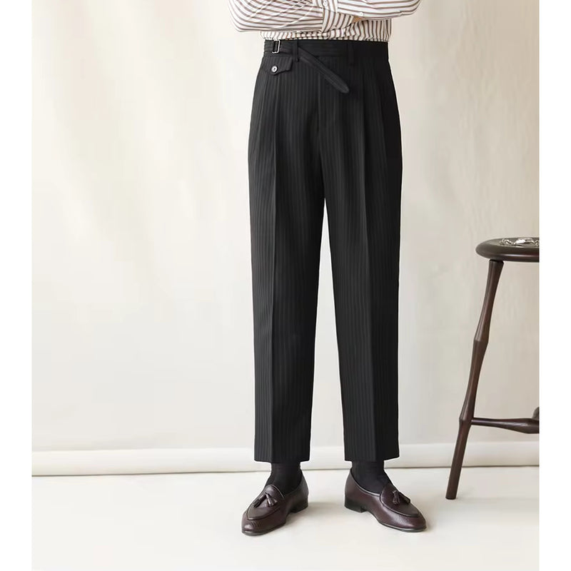 men's high waist slim fit pants, view 5 - MRSLM