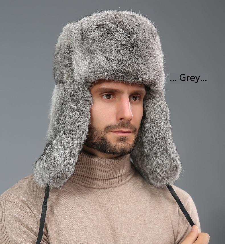 Rabbit fur winter hat, view 5 - MRSLM