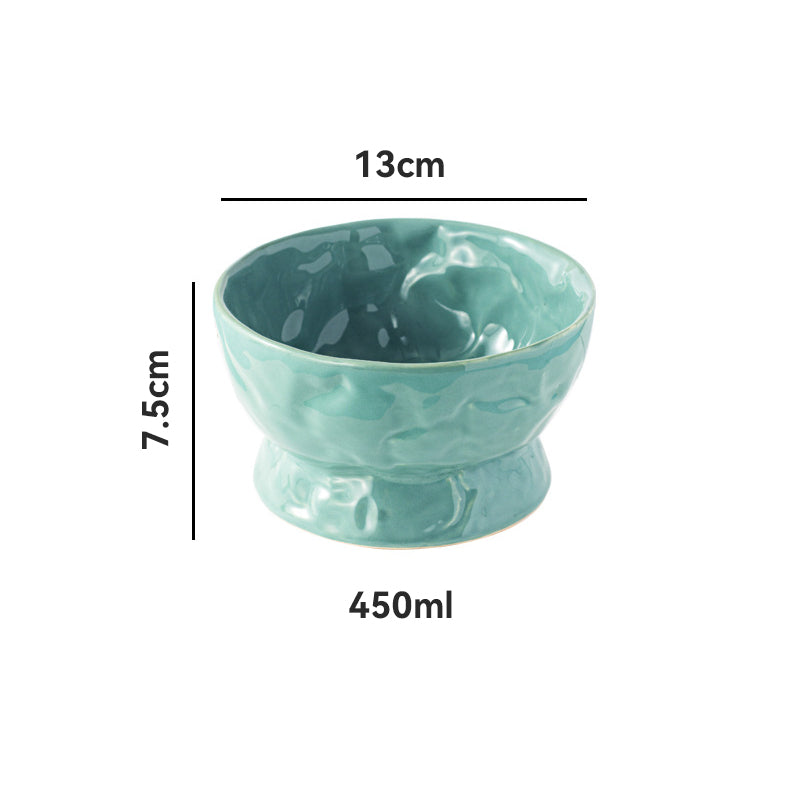 ceramic cat food and water bowl, view 7 - MRSLM