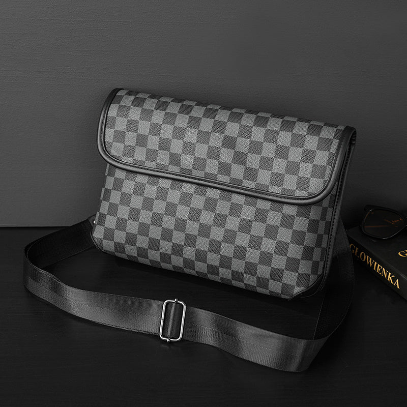 men's plaid shoulder bag, view 23 - MRSLM