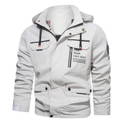 Men's hooded outdoor shell jacket, view 4 - MRSLM
