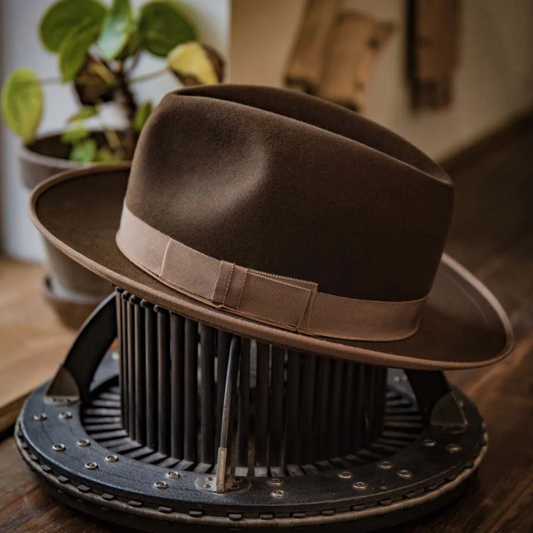 soft wool top hat ribbon sunshade, view 3 - MRSLM