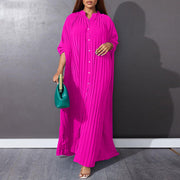 loose single-breasted pleated cardigan dress, view 5 - MRSLM