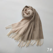 Tie-dye faux cashmere tassel scarf, view 17 - MRSLM