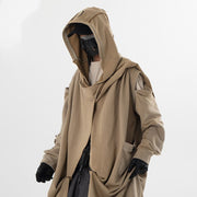 men's loose hooded work top - MRSLM