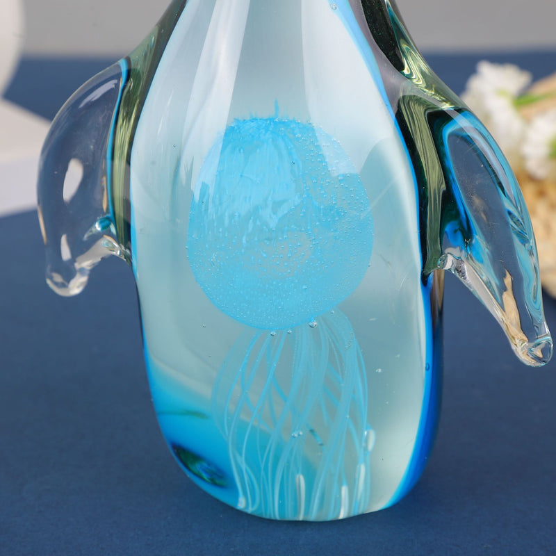 handmade glass penguin sculpture, view 6 - MRSLM