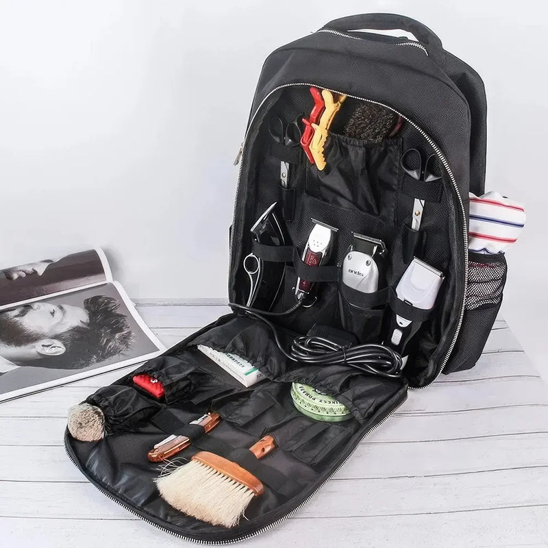barber organizer backpack, view 3 - MRSLM