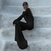 backless long sleeve dress - MRSLM