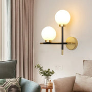 nordic double head led wall sconce, view 6 - MRSLM