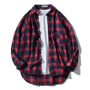 Men's loose plaid shirt jacket, view 5 - MRSLM