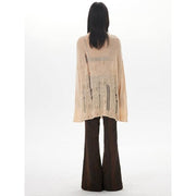 Women's round neck sweater with cut-out design, view 5 - MRSLM
