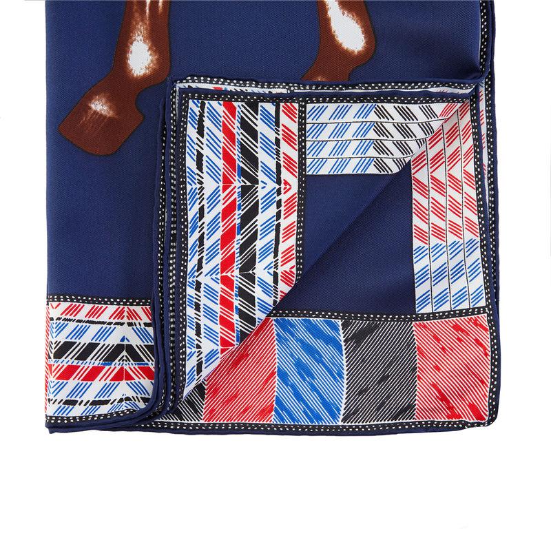 silk blend square scarf, view 12 - MRSLM