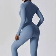 women's long sleeve yoga jumpsuit, view 19 - MRSLM