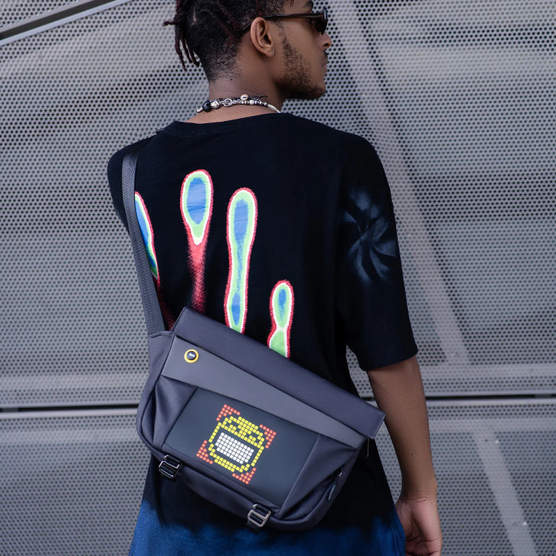 LED pixel art sling bag, view 3 - MRSLM