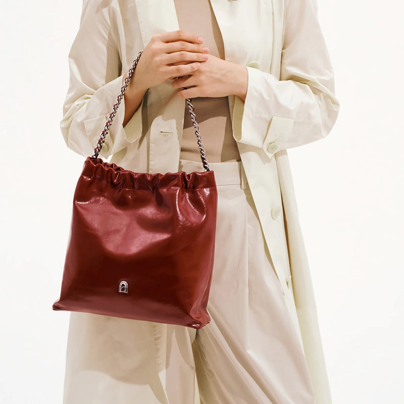 split leather chain tote bag - MRSLM