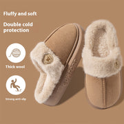 Unisex plush thick-sole house slippers, view 6 - MRSLM