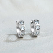 S925 silver moissanite ear clips, view 3 - MRSLM