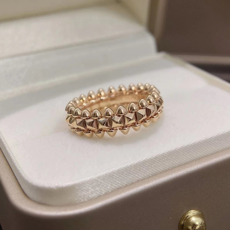 unisex v gold cnc bullet ring, view 2 - MRSLM