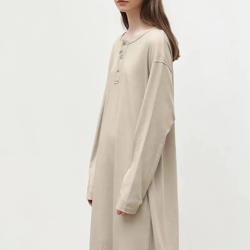 women's long-sleeved knit dress, view 4 - MRSLM