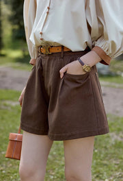 women's high-waisted loose shorts, view 3 - MRSLM