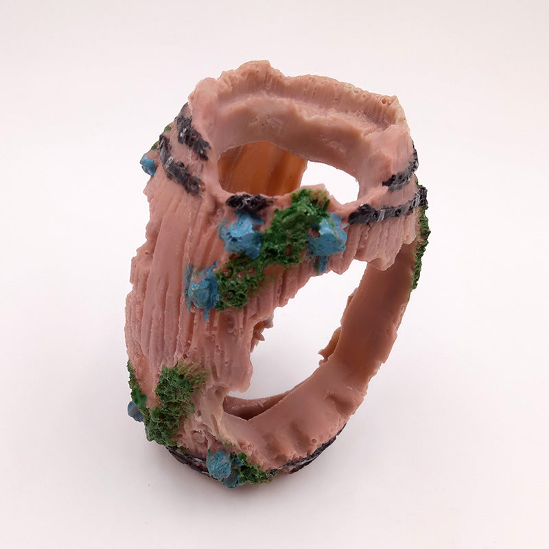 aquarium resin barrel cave ornament, view 7 - MRSLM